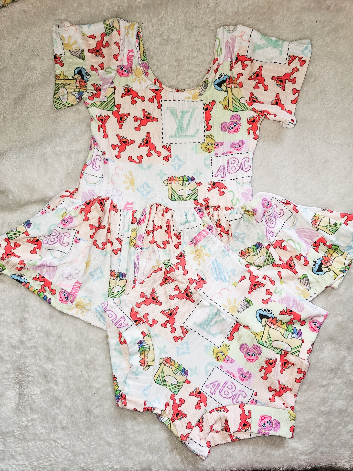 Short Sleeve Paisley & Bummie Set (9/12m)